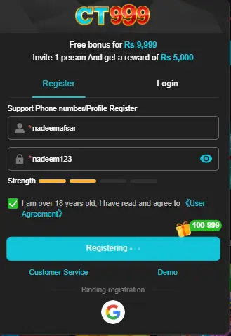 ct999 game official register image