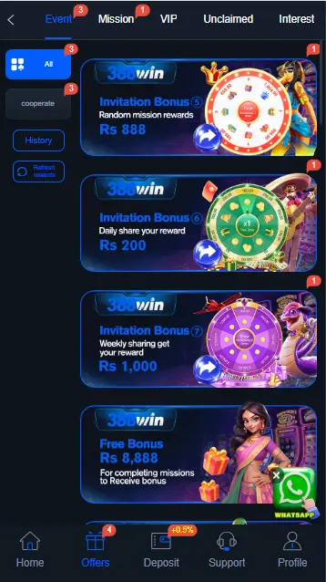 388win game official rewards image