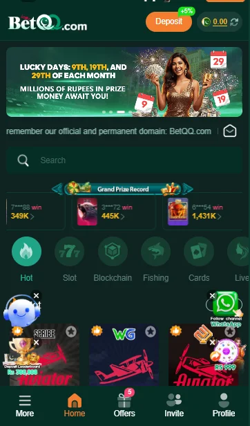 bet qq game app interface